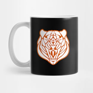 Orange Geometric Tiger Face Mug